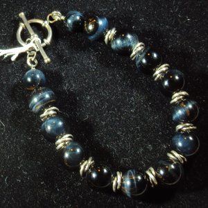 Black Tiger Eye & Sterling Silver Reiki Infused